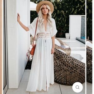 VICI hemingway duster kimono white